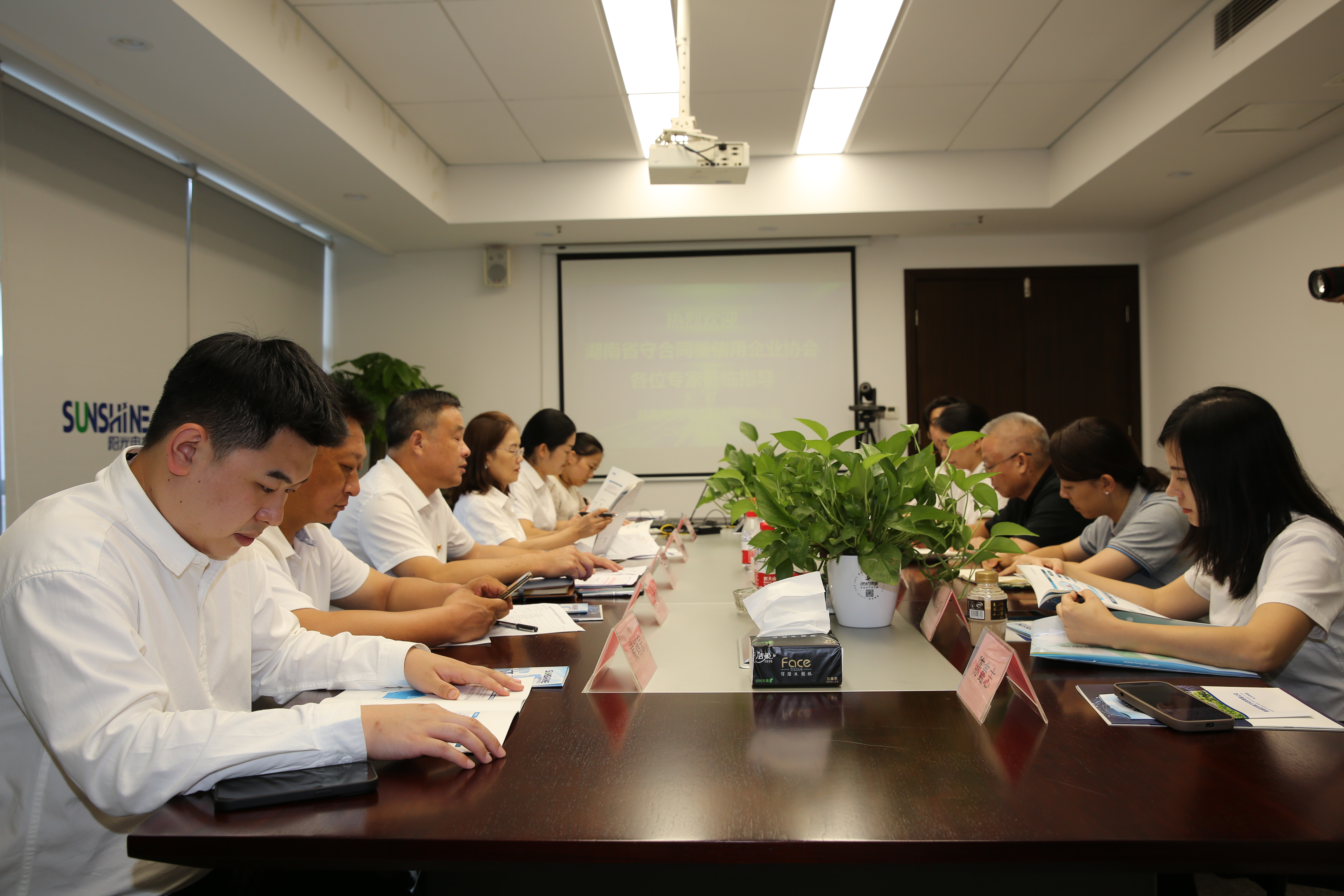 “誠信至上、以義制利”——湖南省守合同重信用企業(yè)協(xié)會考察指導(dǎo)湖南陽光電力科技有限公司